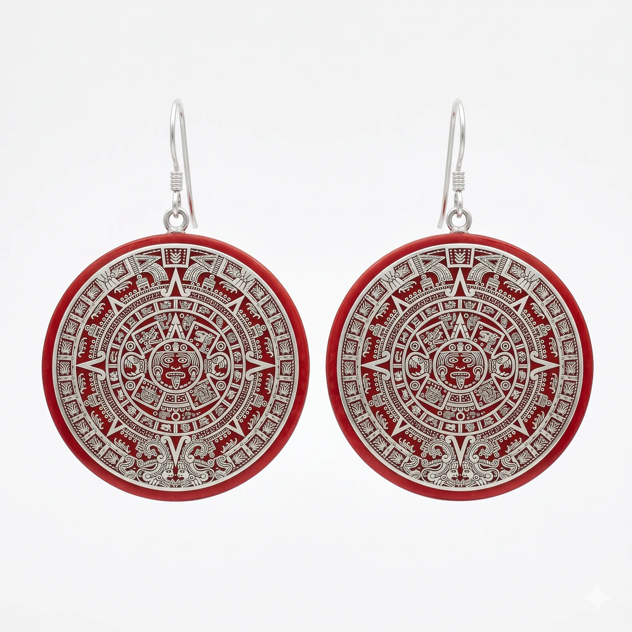 Aretes Colgantes Calendario Inca
