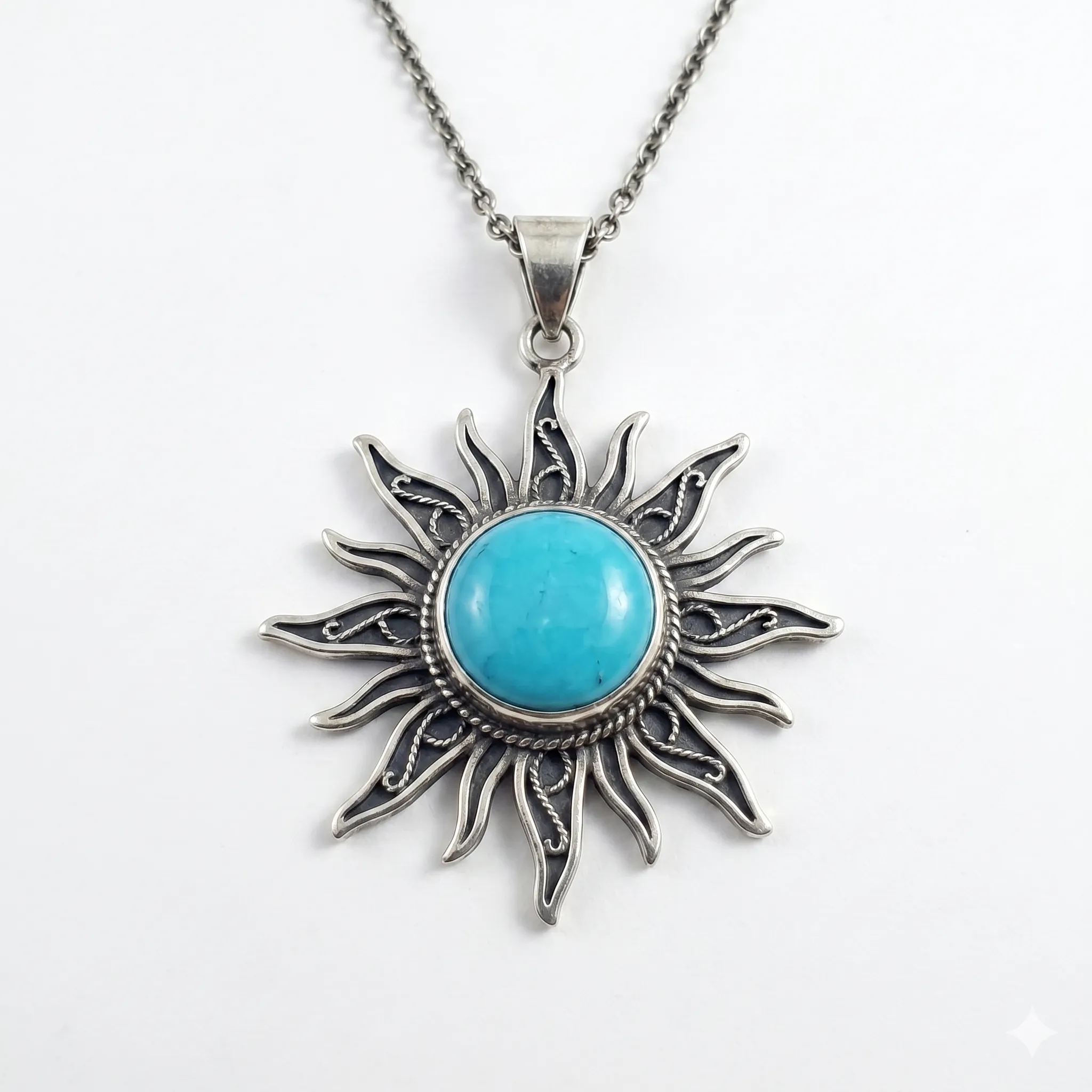 Dije Sol Turquesa Celeste